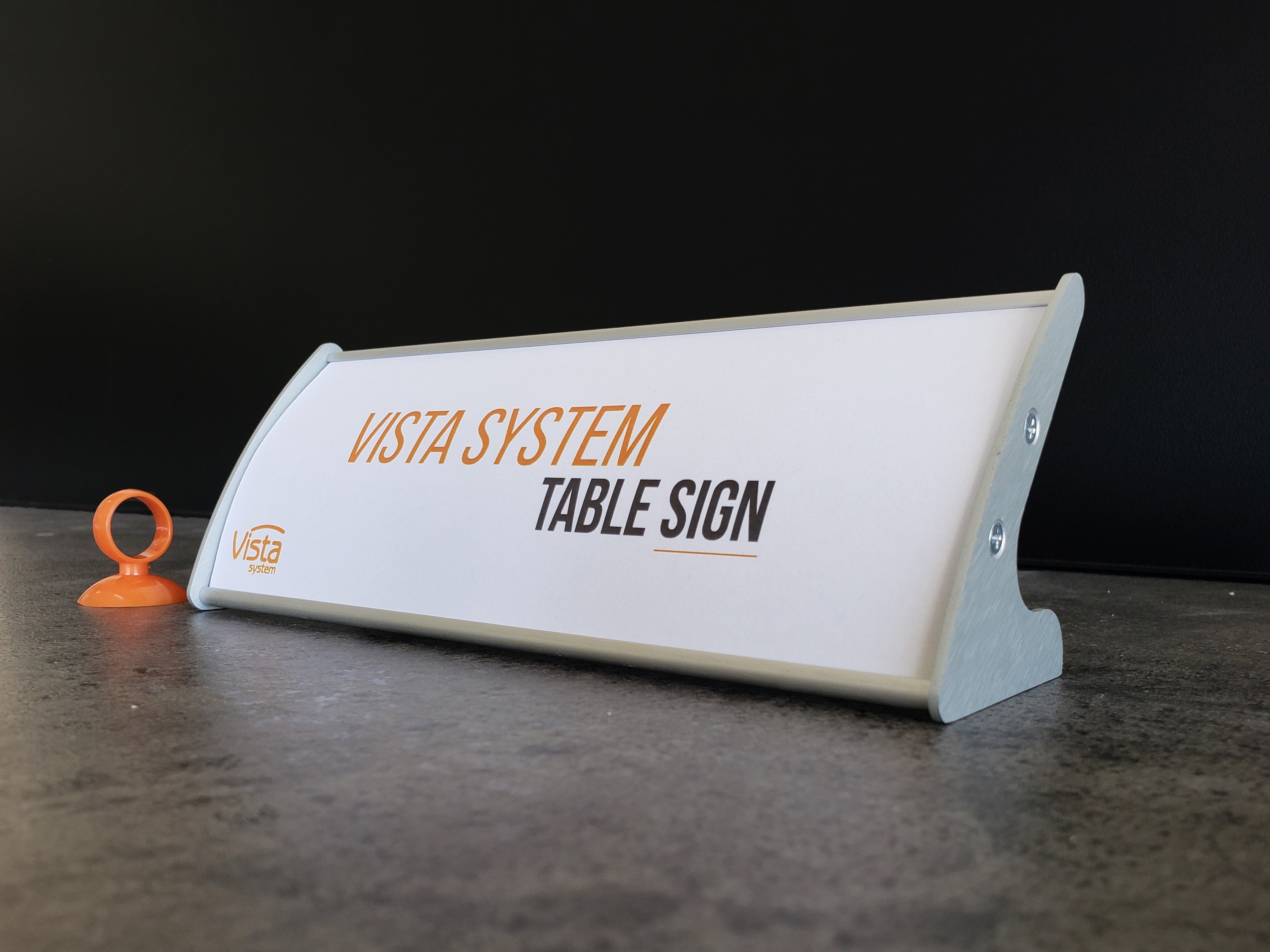 Tischschild, Vista 'Bumerang' Stil